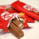 kit kats on white background